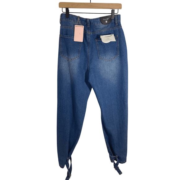 NWT Denim Blvd. Relaxed Fit Denim Straight Leg Denim Core Dark Mom Jean Joggers - Picture 8 of 8